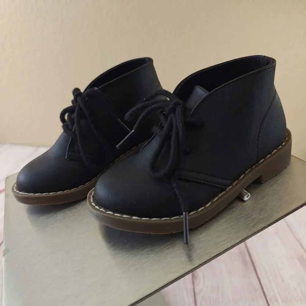 The Children's Place Toddler Boys Lace Up Boots - black sz 8